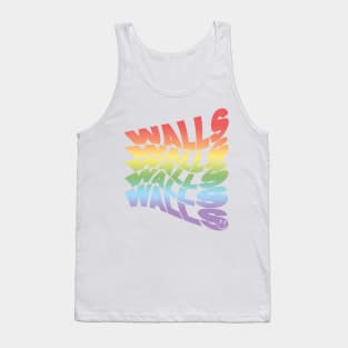 Rainbow Walls Louis Tomlinson black background Tank Top